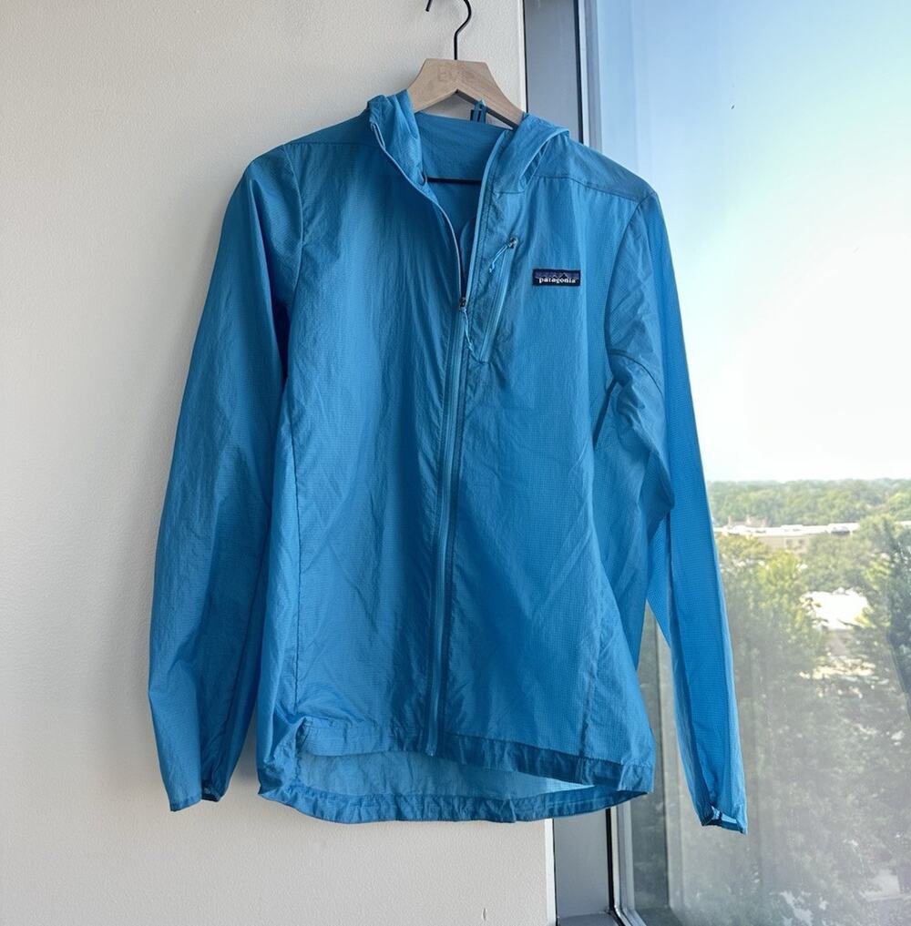 Patagonia Blue Hooded Lightweight Full Zip Windbreaker Jacket Men's S